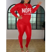 LW Plus Size Letter Print Skinny Pants Set