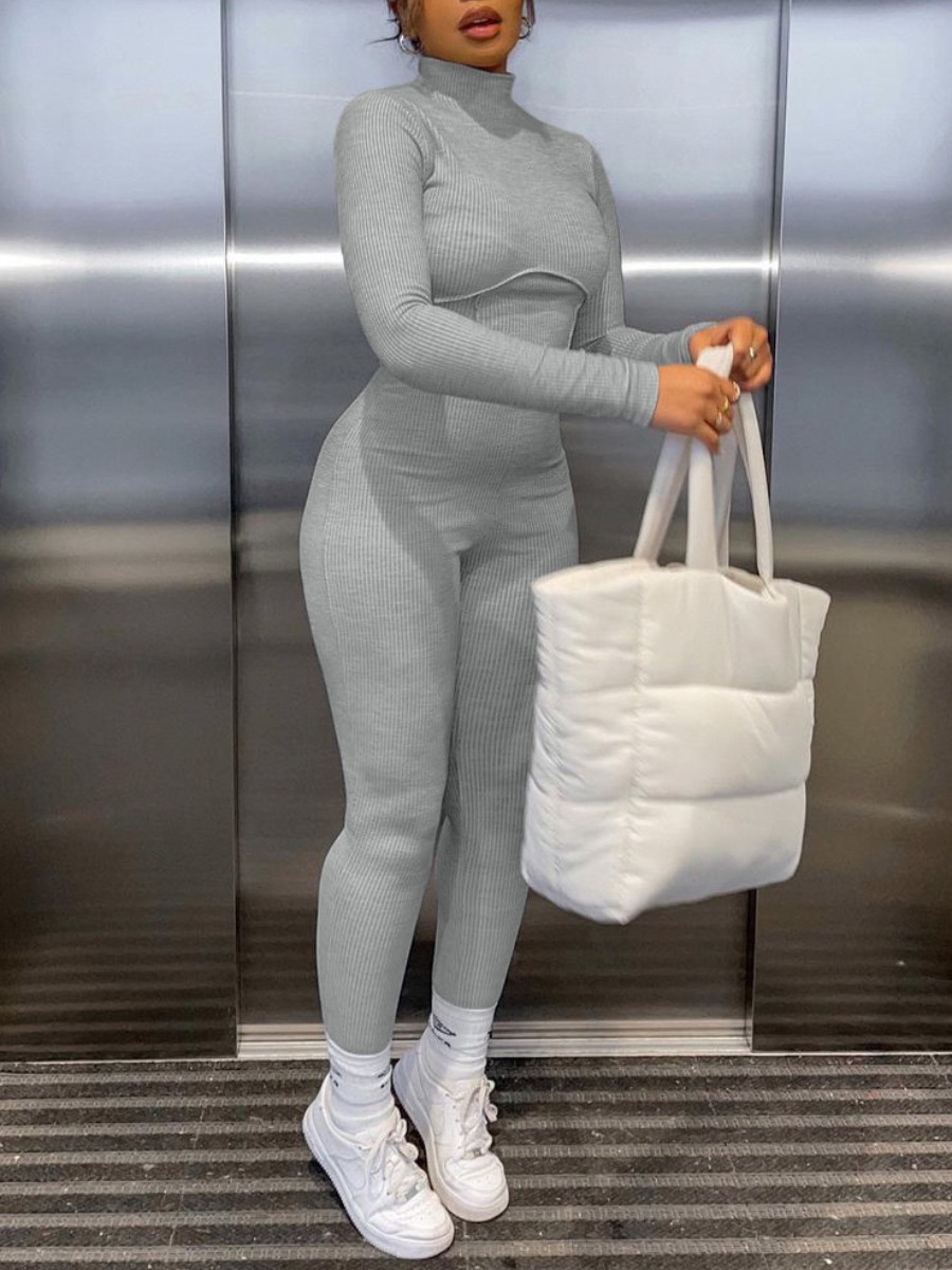 LW BASICS Turtleneck Skinny Jumpsuit