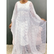LW Plus Size Africa Sequined Loose Dress Set