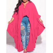 LW Plus Size Batwing Sleeve Shirt Loose Dress
