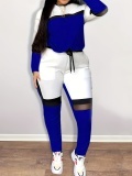 LW Plus Size Color-lump Patchwork Pants Set