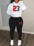 LW Number 23 Print Kangaroo Pocket Tracksuit Set
