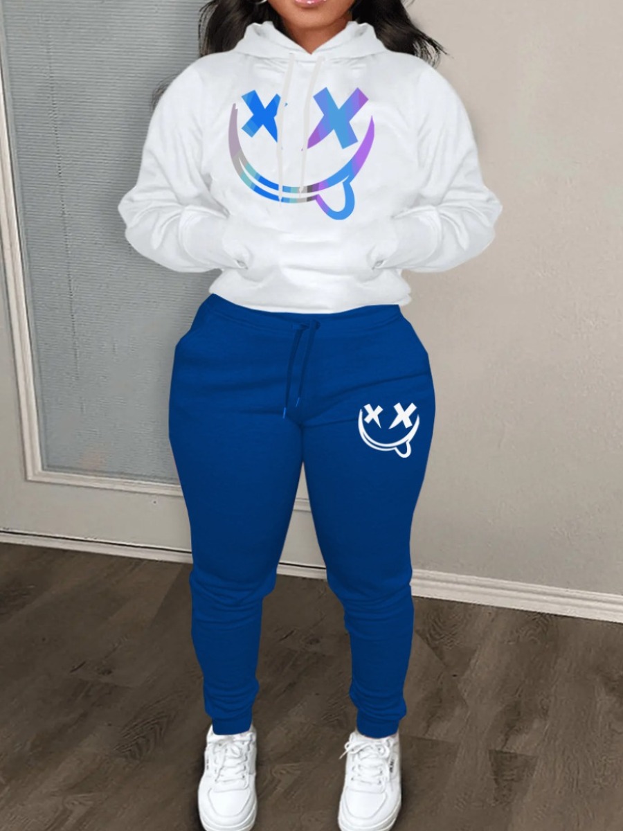 LW Gradient Kangaroo Pocket Drawstring Tracksuit S