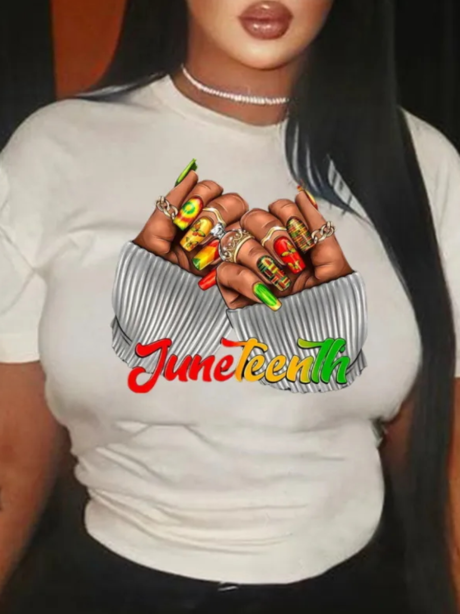 LW Plus Size Figure Letter Print T-shirt