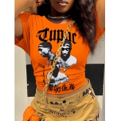 LW Plus Size Figure Letter Print T-shirt