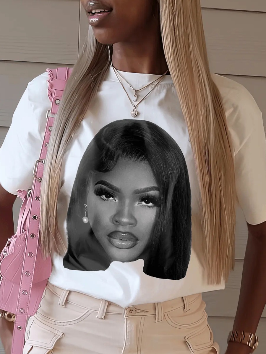LW Round Neck Figure Print T-shirt