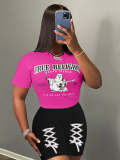 LW Figure Letter Print Shorts Set