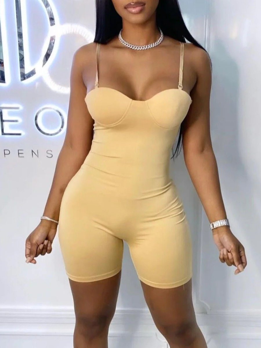 LW BASICS Adjustable Strap Skinny Romper