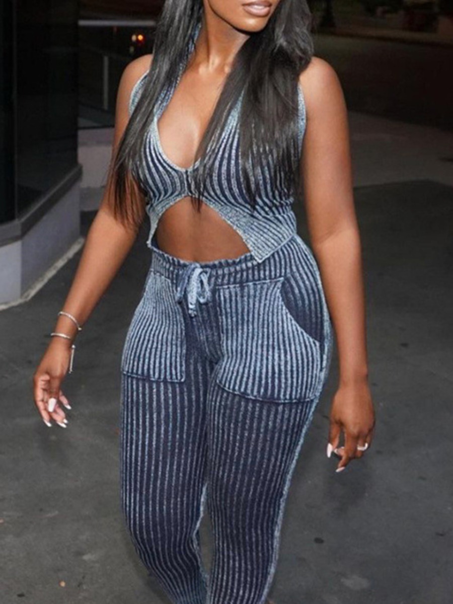 LW Striped Front Split Camisole