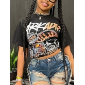LW Plus Size Figure Blaze Graffiti Print T-shirt