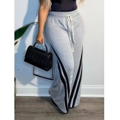 LW Plus Size Striped Drawstring Sweatpants