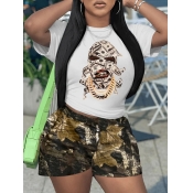 LW Round Neck Mixed Print Shorts Set