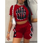 LW Blaze Letter Print Shorts Set