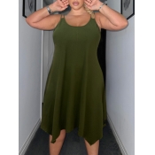 LW Plus Size Asymmetrical Plain Cami Dress