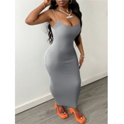 LW BASICS Backless Cami Bodycon Maxi Dress