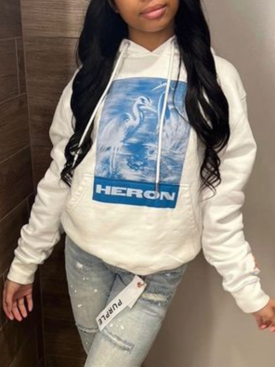 LW Pattern Animal Print Hoodie