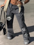LW Pattern Cartoon Print Pants