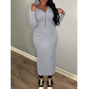 LW BASICS Solid Color Maxi Dress