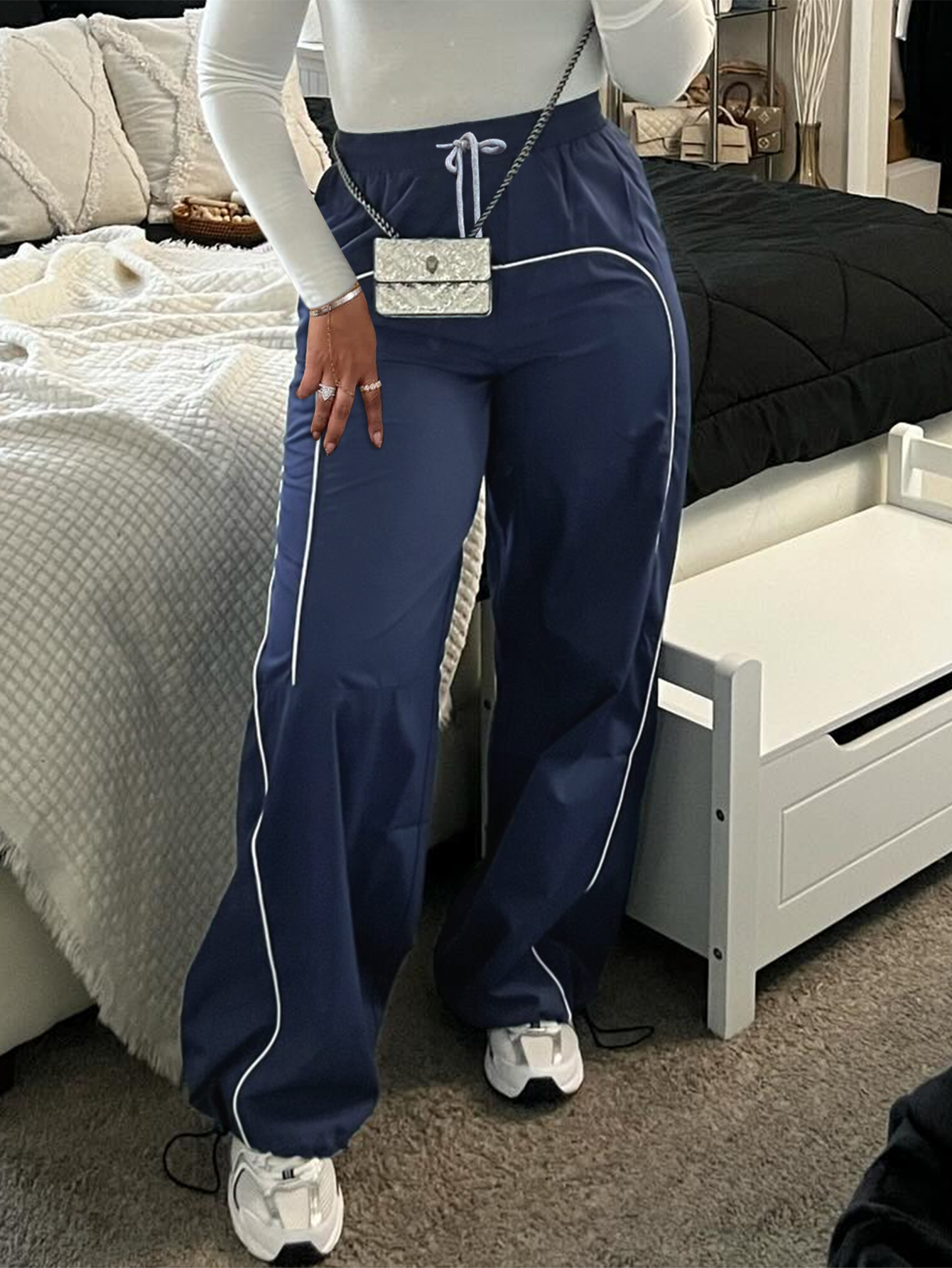 LW Plus Size Pocket Design Solid Color Pants