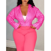 LW BASICS Plus Size Color Contrast Coat&Jacket