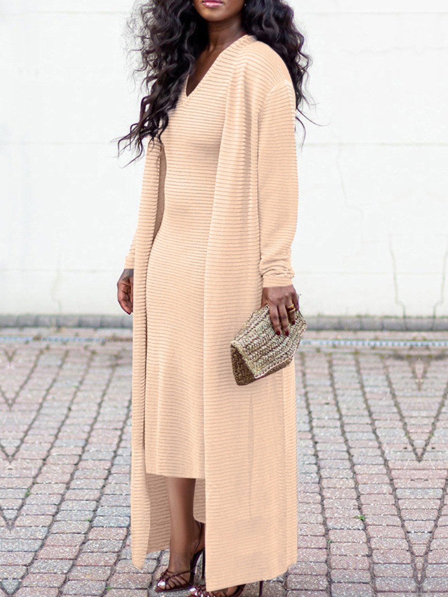 LW BASICS Plus Size Solid Color Two-piece Skirt Se