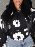LW Pattern Floral Hoodie