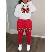 LW Cute Polyester Hooded Collar Pattern Poker Long