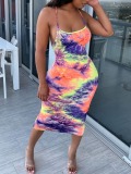 LW Pattern Tie Dye Midi Dress