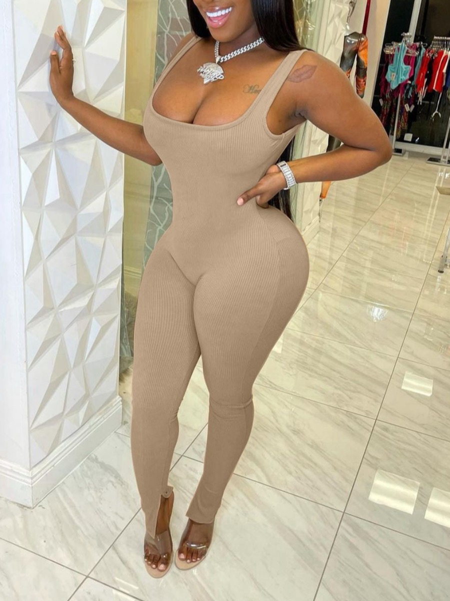 LW BASICS Solid Color Jumpsuit