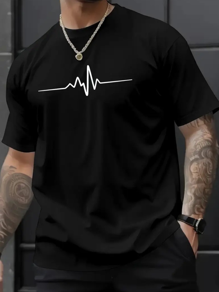 LW Men Pattern Geometric T-shirt