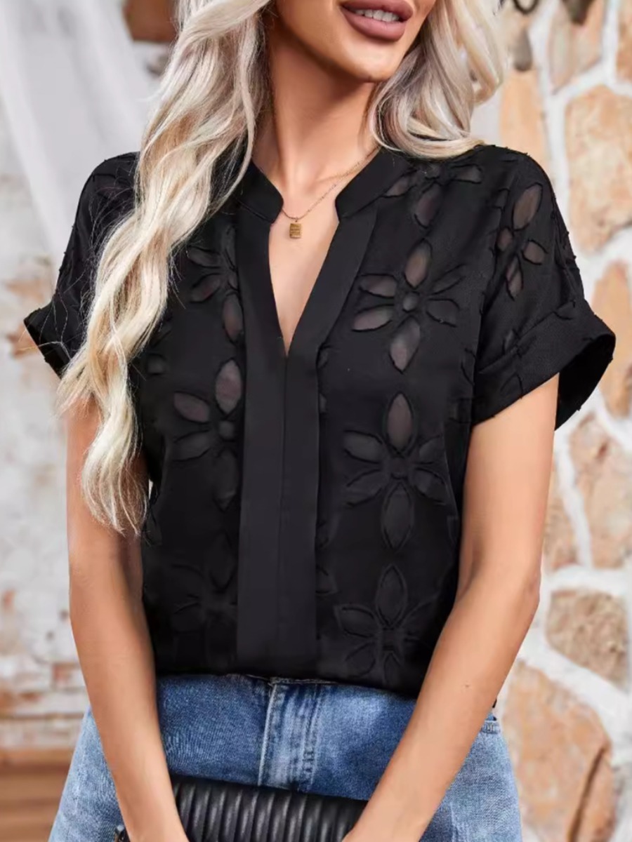 LW See Through Solid Color Shirt