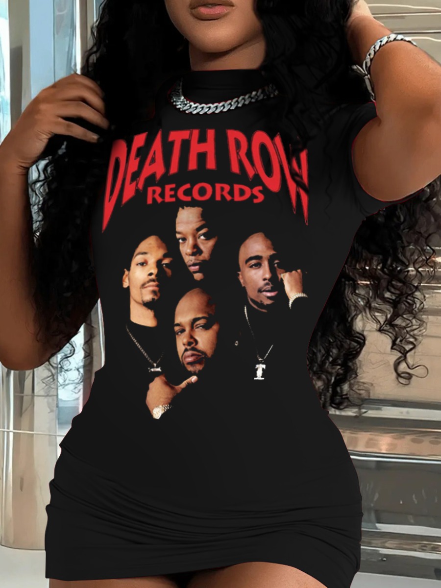 LW Pattern Figure Mini Dress