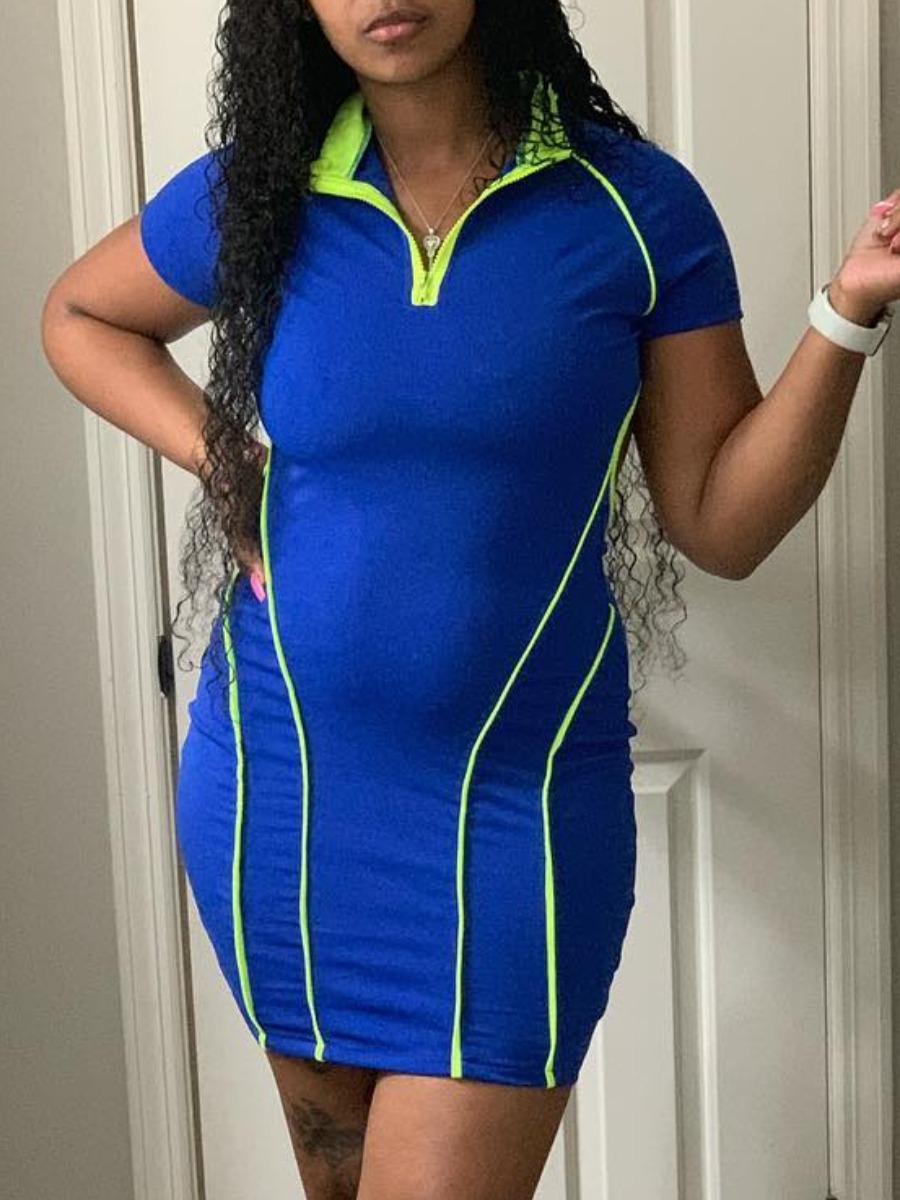 LW Wrap Solid Color Mini Dress