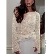 LW Sequin Solid Color Cardigan