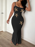 LW Patchwork Starfish Maxi Dress